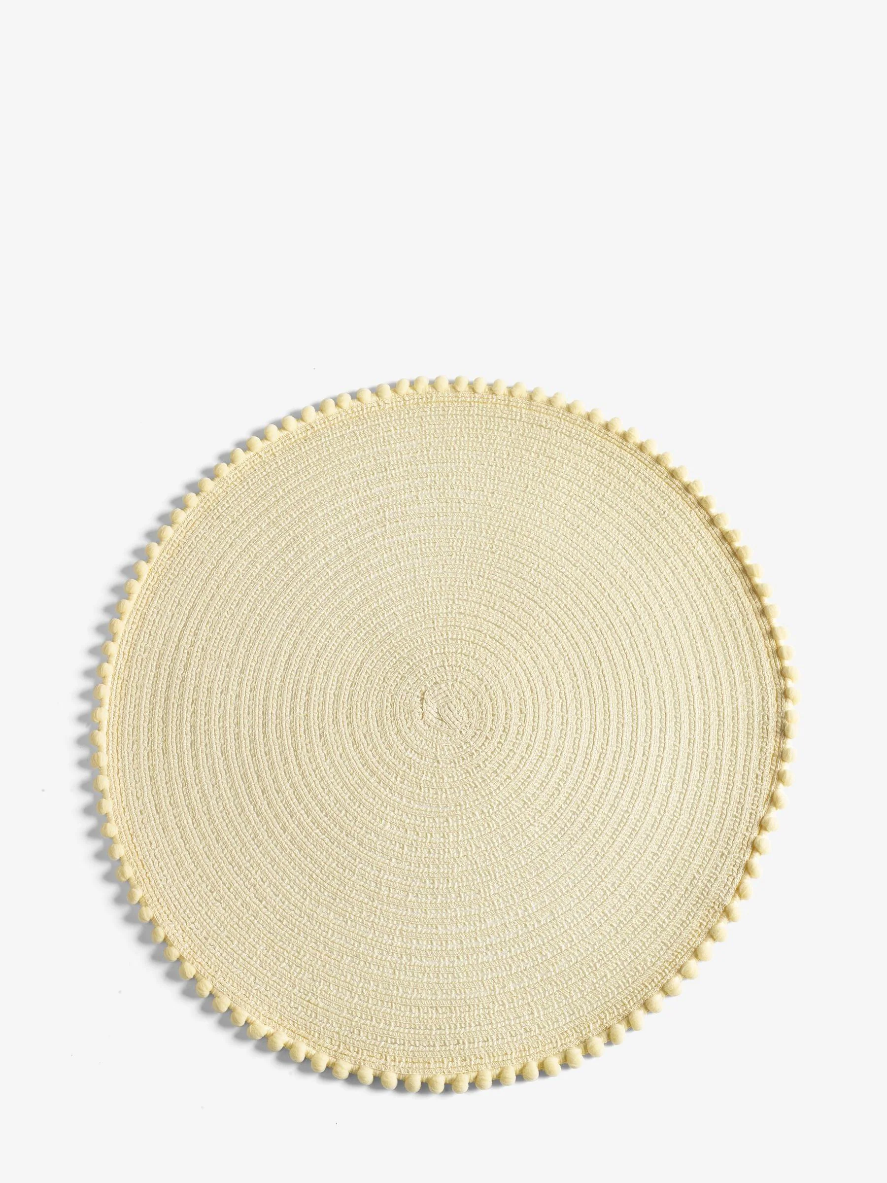 Set van 4 placemats met pompon