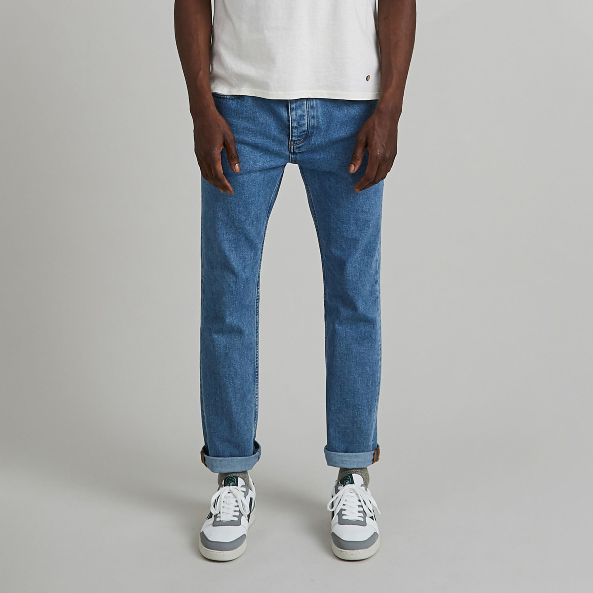 Jean light denim coupe slim végan en coton et polyester - modèle Denim