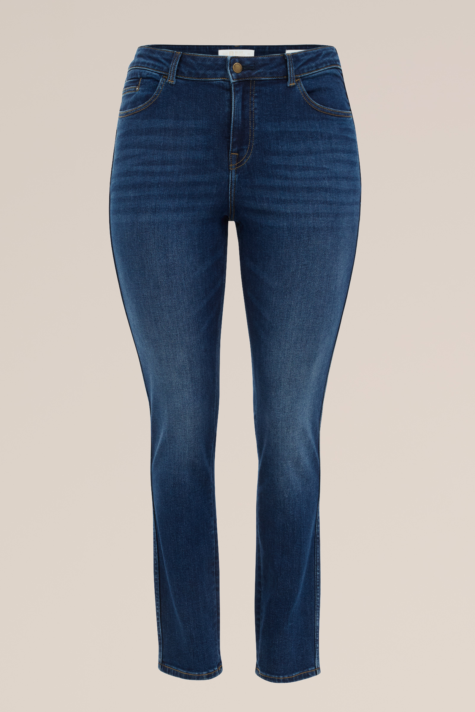 mid rise skinny jeans met comfortstretch - Curve Blue Ridge Donkerblauw