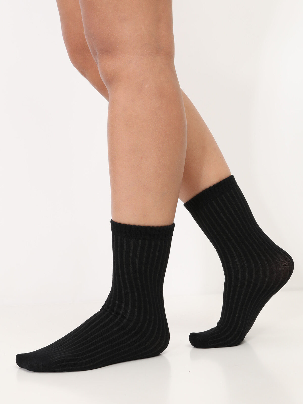 Chaussettes basiques en coton- Noir