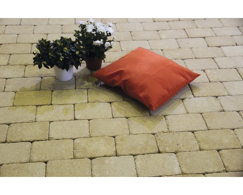Rechthoekige straatsteen, antieke stijl, beige melange, 14 cm x 14 cm x 7 cm