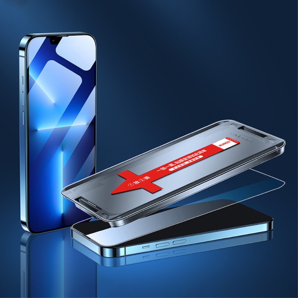 iPhone 14 Pro Max Panzer Glas Case Friendly   Montagerahmen
