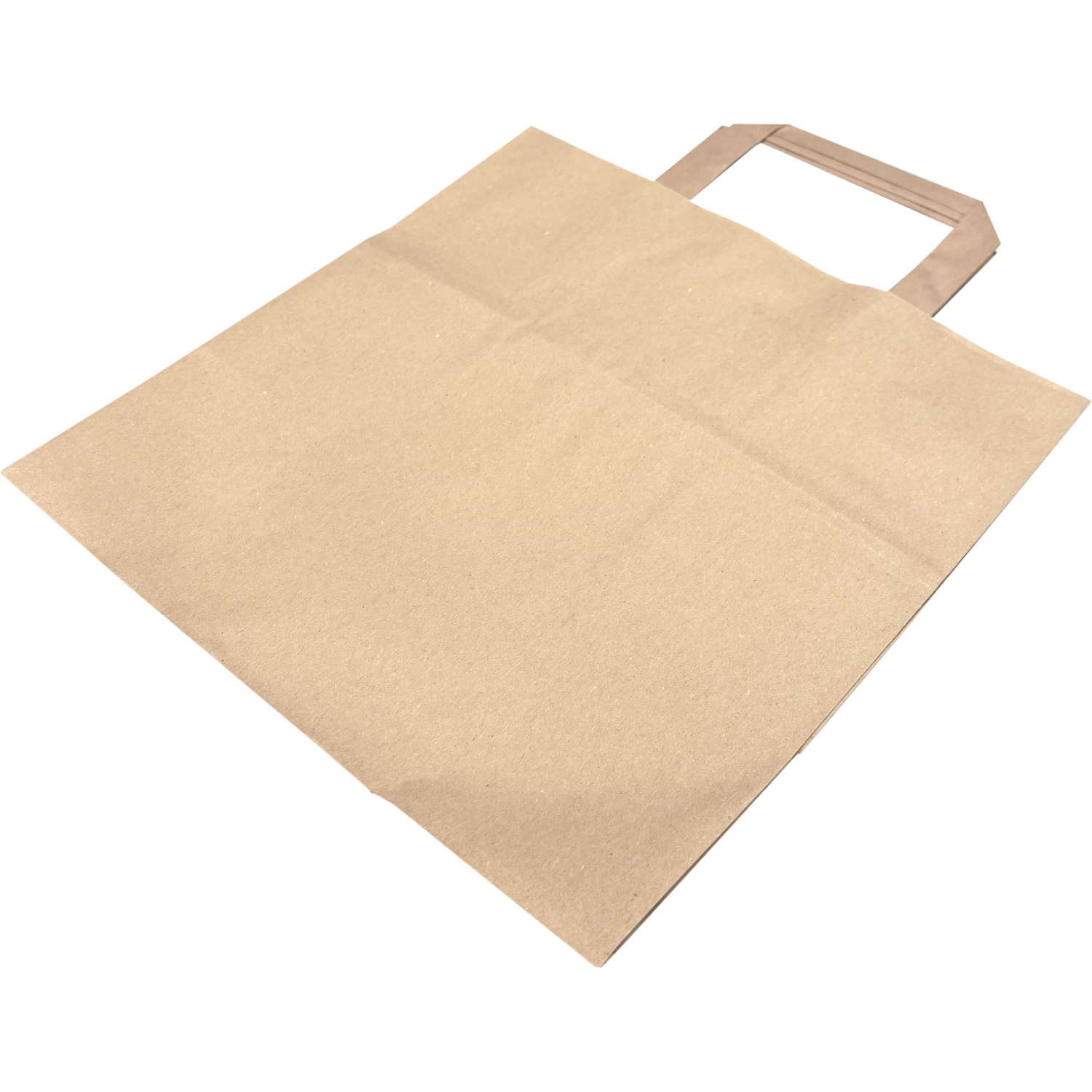 Tas, Papier, platte handgreep, 26x 16x26cm, draagtas, bruin