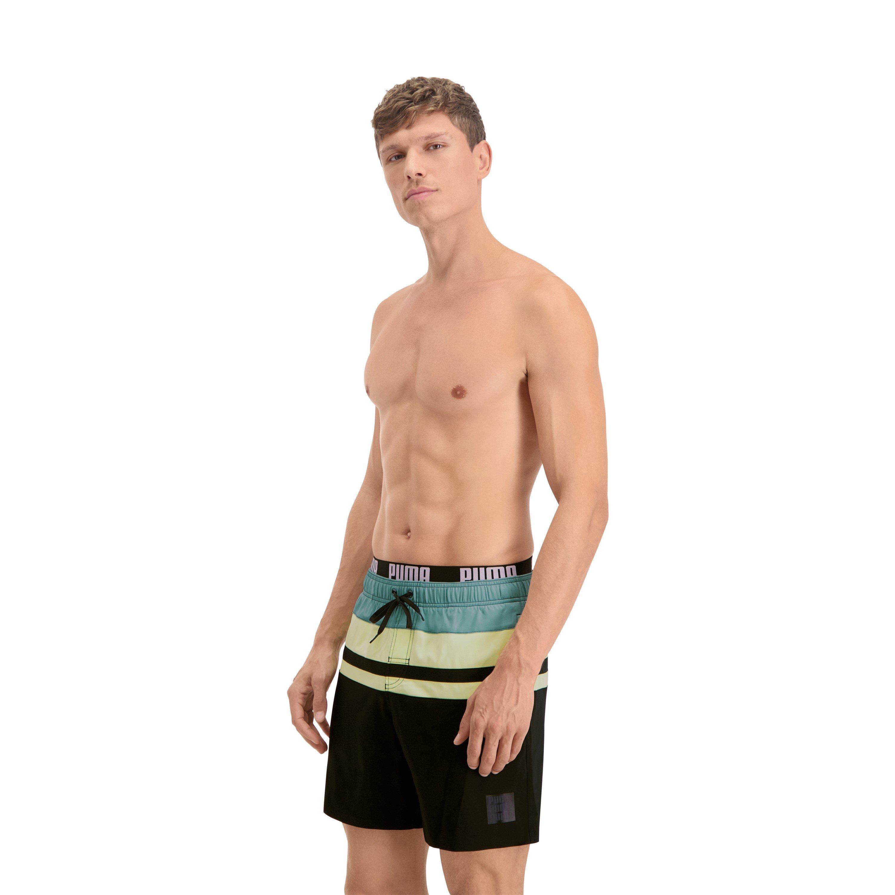 Puma Heri Stripe Mid Swim Shorts Mens