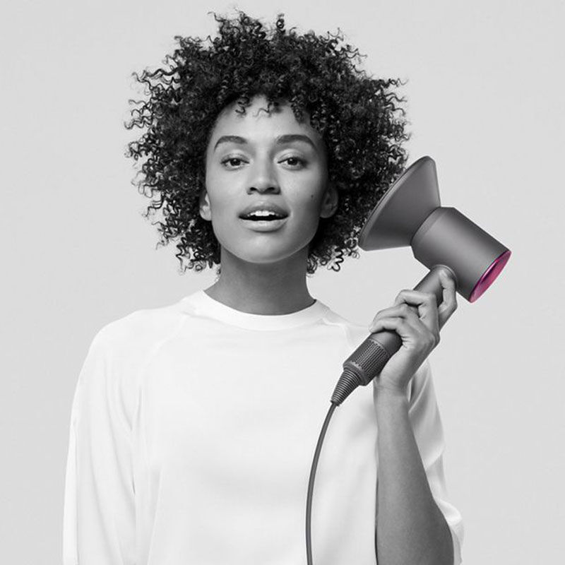 Sèche-cheveux Supersonic avec 5 accessoires de coiffage fushia / nickel