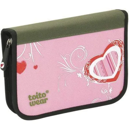 Friedrich Lederwaren Schüleretui pink Heart 1 Klappe Ohne Füllung