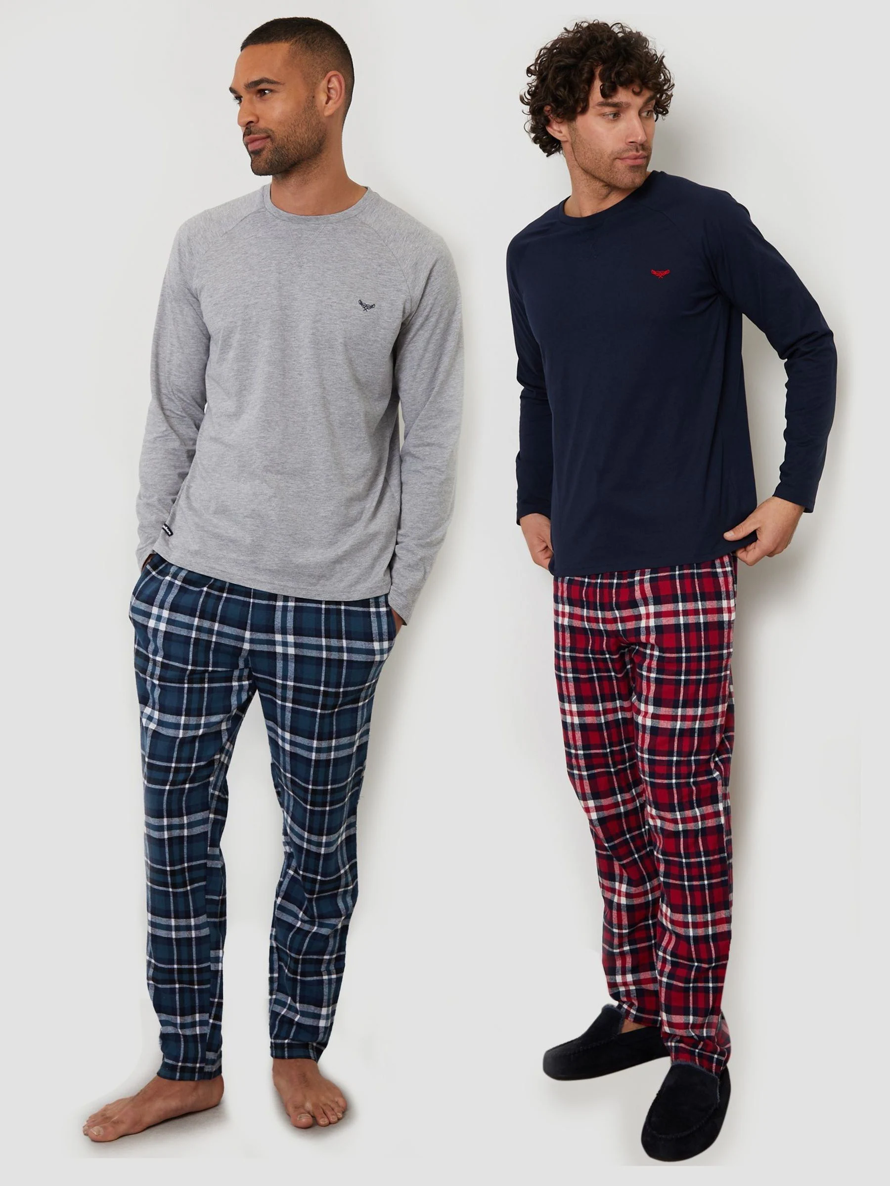 Threadbare Check Long Pyjamas Set 2 Pack