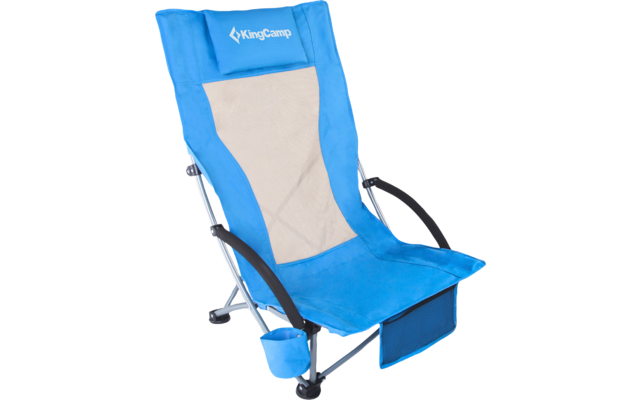 KingCamp High Beach Chair Faltstuhl mit hoher Lehne und Liegestuhl-Komfort
