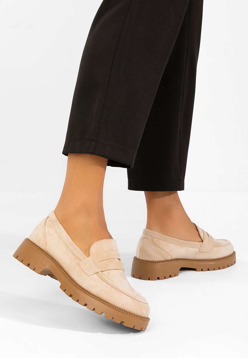 Loafers femme beige Senilia