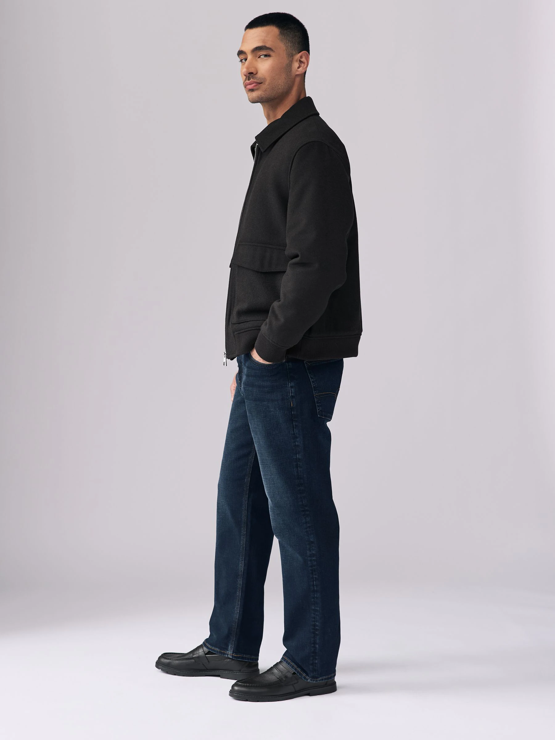Inktblauw - Straight fit - Signature jeans met ceintuur