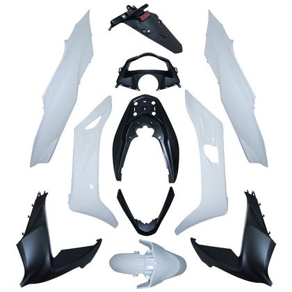Kit carénage P2R Honda PCX 125 (11 pièces) Adaptable - Blanc / Noir