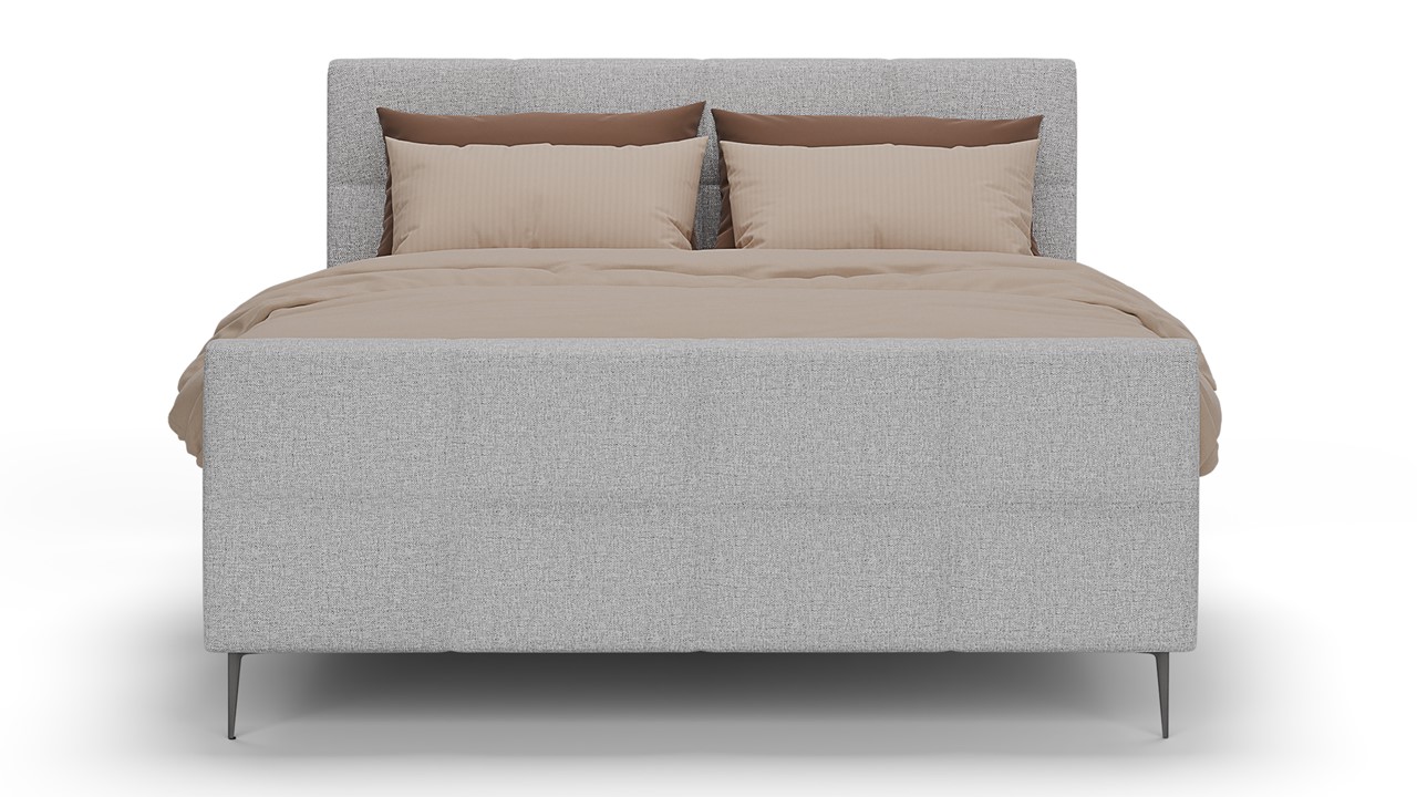 Boxspring Crystal - Linen touch light grey