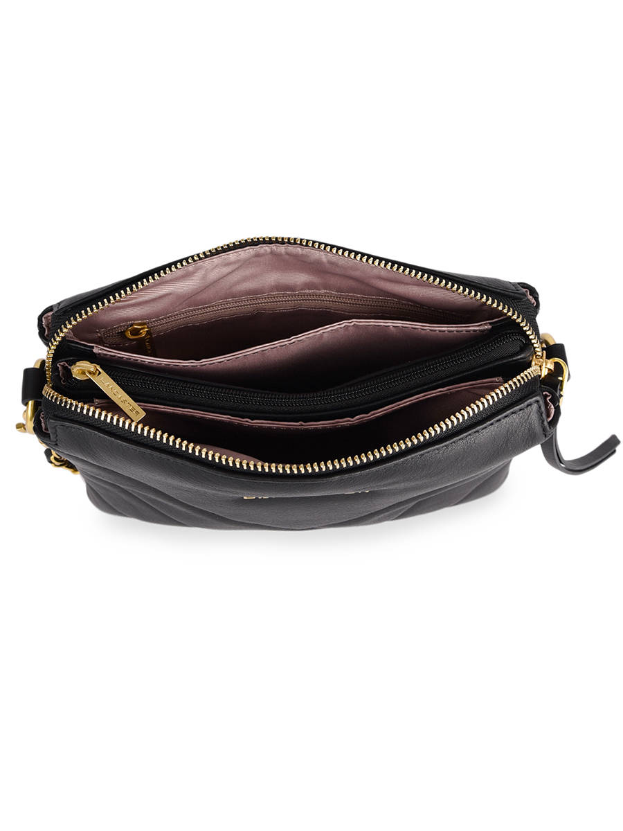 SAC BANDOULIERE Soft matelass cuir LANCASTER