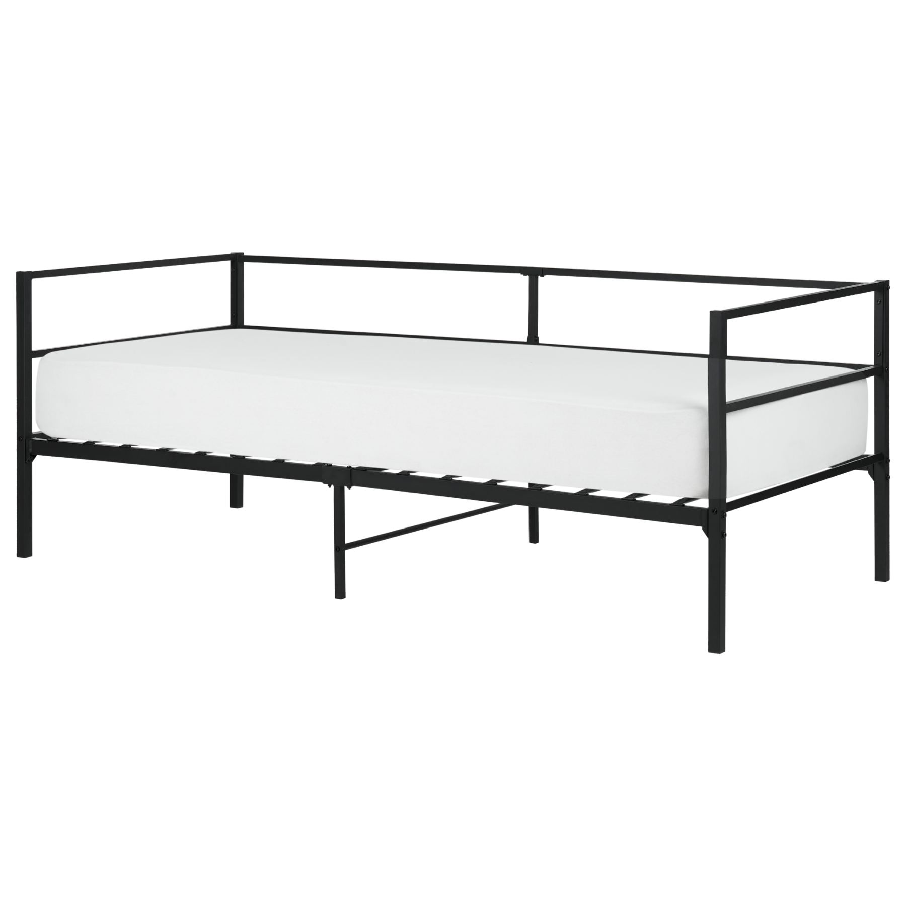 Beliani - BATTUT - Eenpersoonsbed - Zwart - 90 x 200 cm - Metaal
