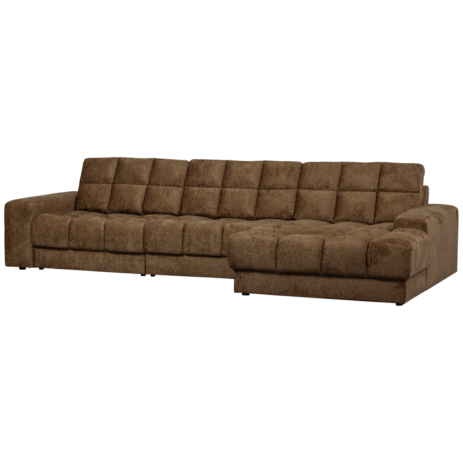 WOOOD Second Date Chaise Longue Rechts - Structure Velvet - Brass