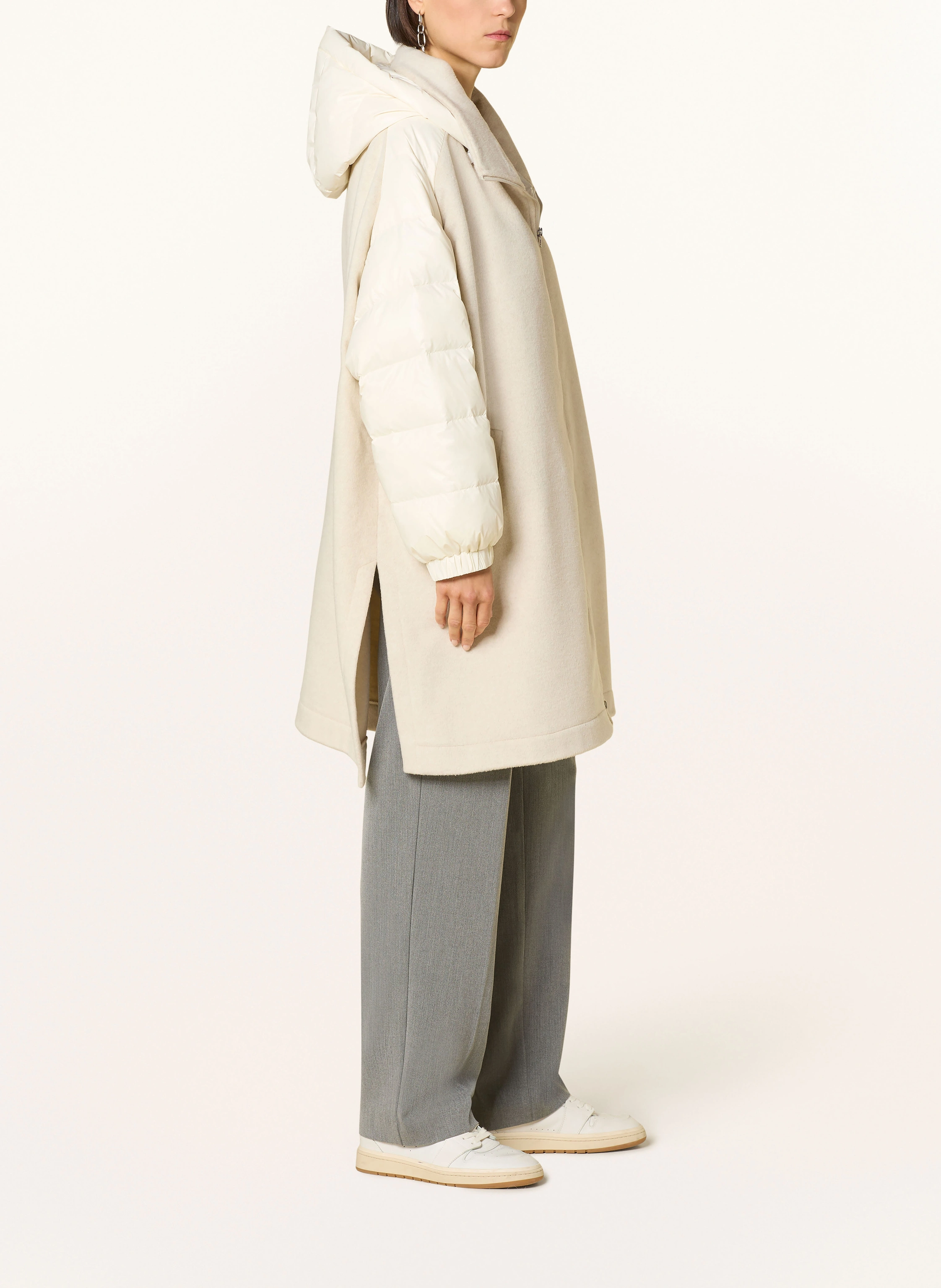 Grace Oversized-Mantel im Materialmix
