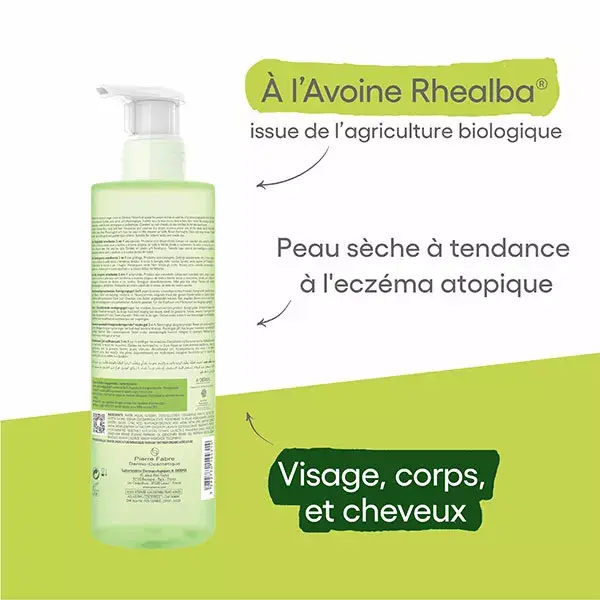 A-Derma Exomega Control Gel de Limpeza Emoliente Anti-Arranhão 2 em 1 500ml