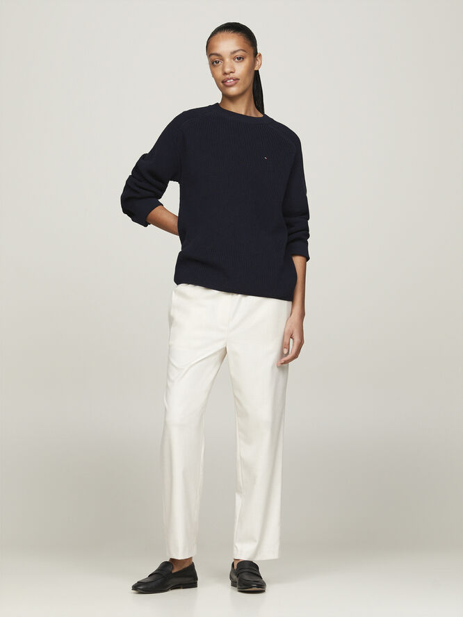 Tommy Hilfiger CO CARDI STITCH C-NK LS SWT Desert sky