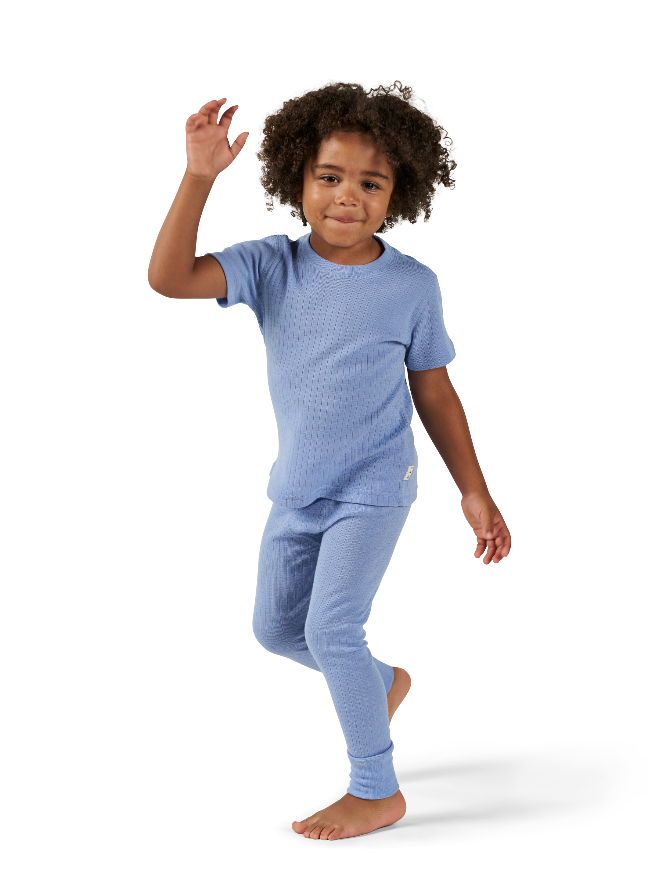Legging van merinowol voor kinderen in Zwart