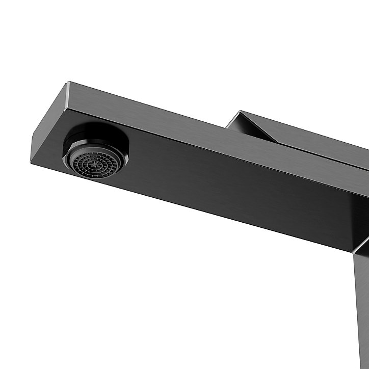 Mitigeur de lavabo XL H.30,7 cm, gun metal, GoodHome Kolima