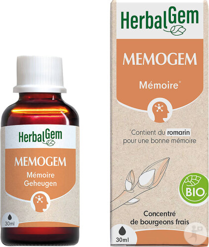Herbalgem Memogem GC10 Complexe Mémoire Bio Flacon 30ml