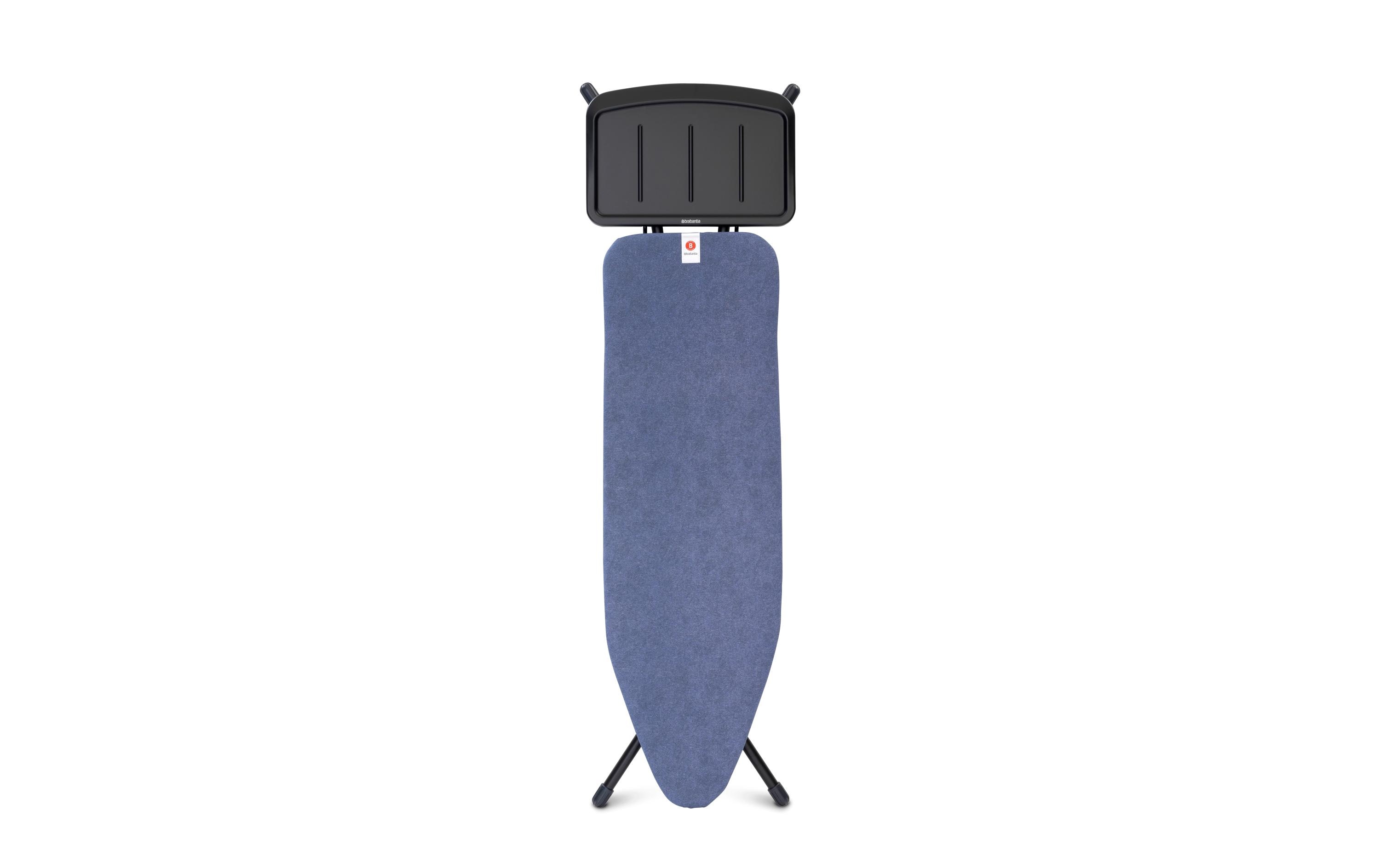 Bügeltisch mit Dampfstationsablage Denim Blue<br>Bügelbrett B, 124 cm x 38 cm