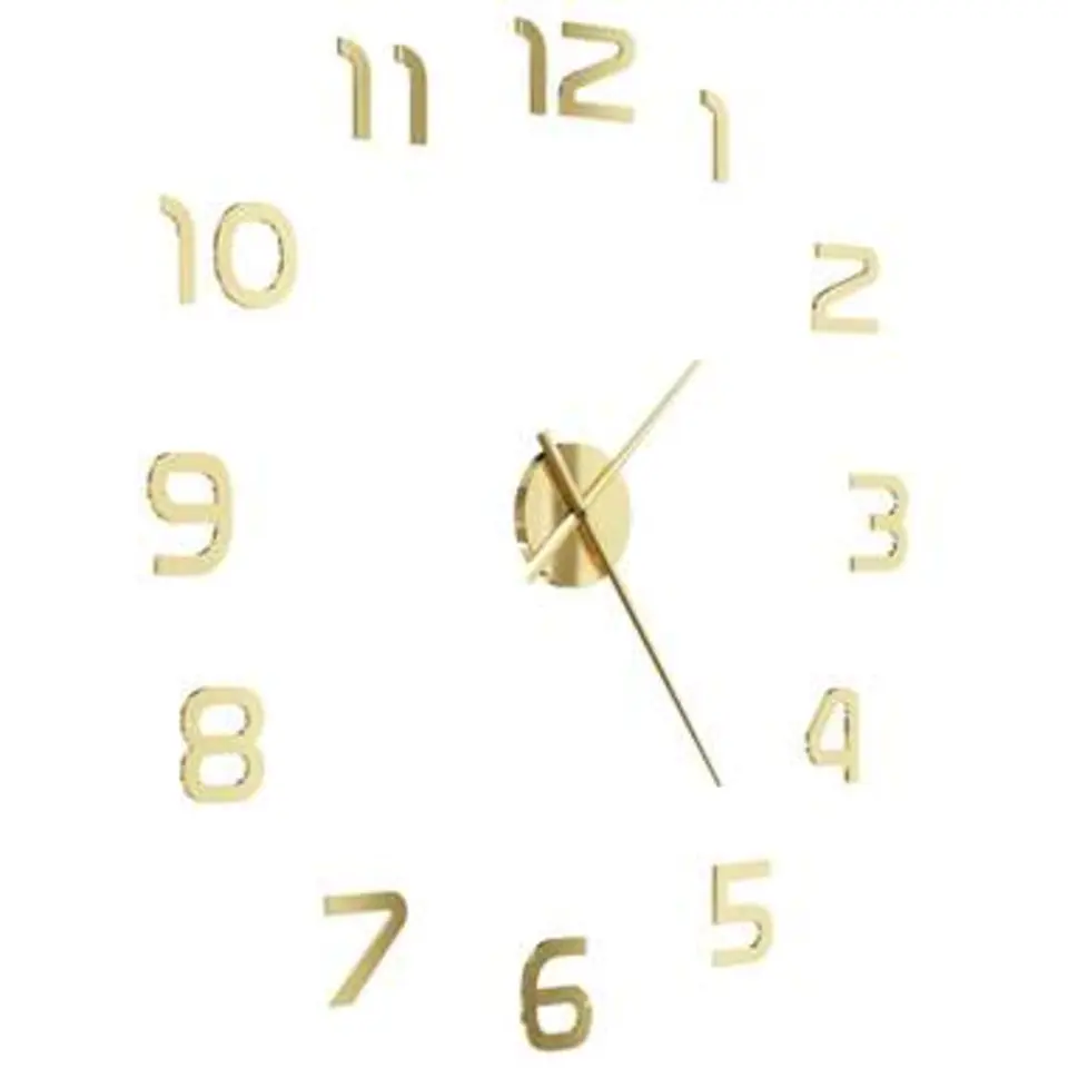 vidaXL - 3d-wandklok - Goud - Acryl