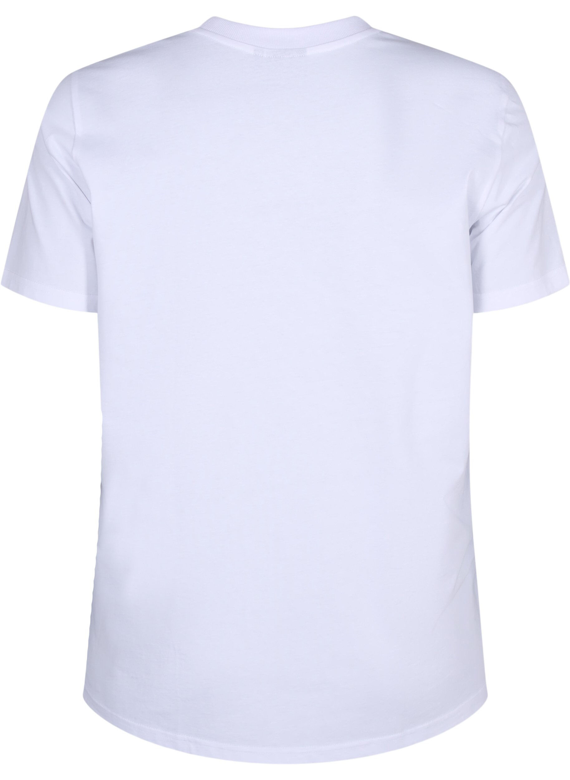 Basis t-shirt i bomuld med rund hals