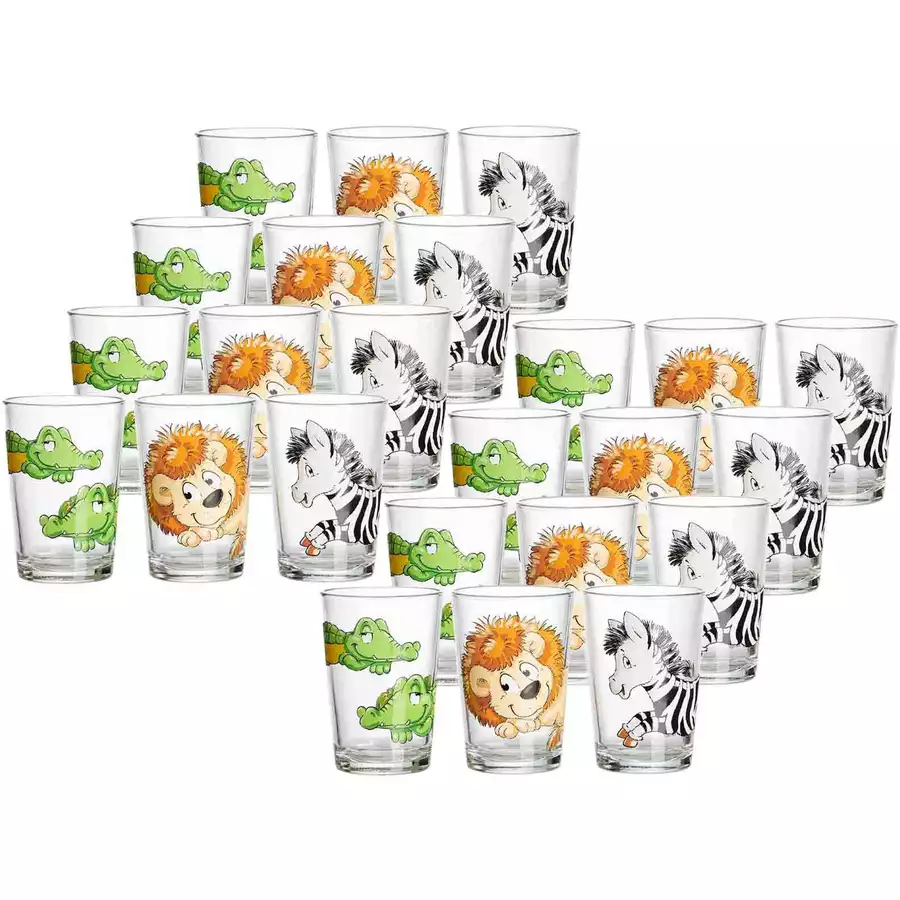 Ritzenhoff & Breker GmbH & Co. KG Kindergläser Happy Zoo 205 ml 24er Set bunt