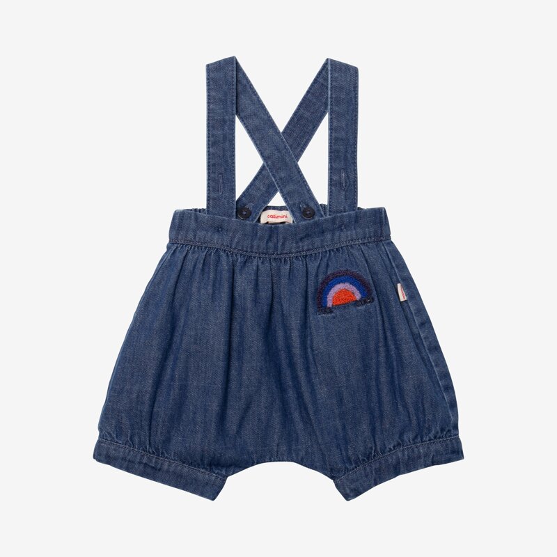 Bloomer bébé jean brodé bleu Catimini Bleu
