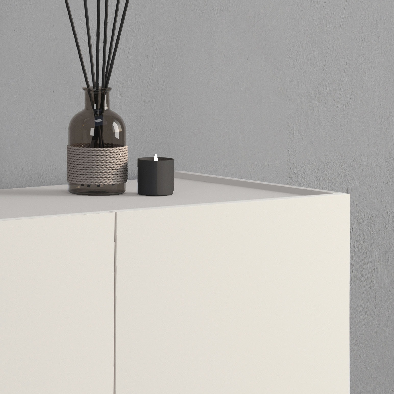 INOSIGN Highboard »VELA, Highboard, Höhe 120 cm,Design mit schrägen Türen« 1 Stk. tlg. Made in Italy, Masse-B/T/H: 100x35x120,hohes Sideboard,Anrichte,Kommode