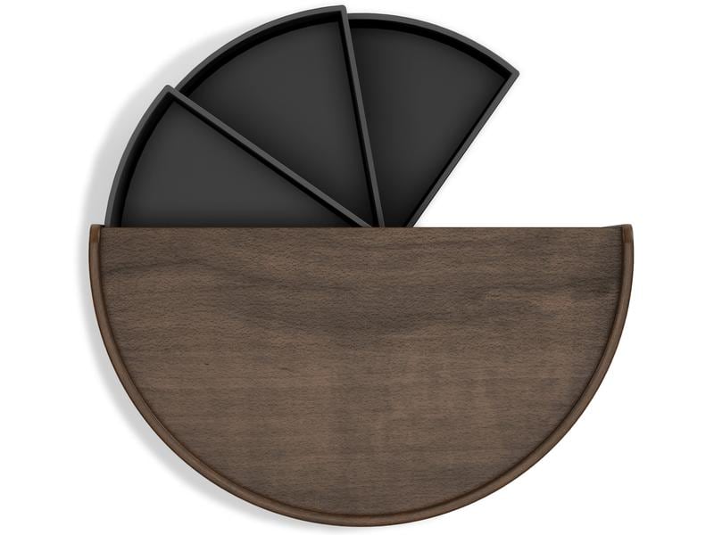 Umbra Schmuckschatulle Moona Holz, Schwarz Schmuckschatulle mit 3 Ebenen