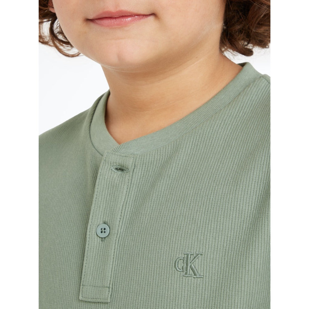 Køb Calvin Klein Meteor Green Ottoman Mono Lwk Bluse