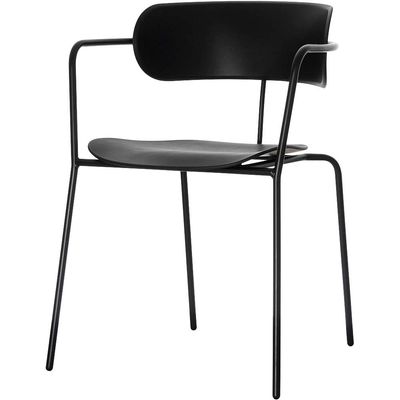 Chaise BISTRO - avec accoudoirs - noir