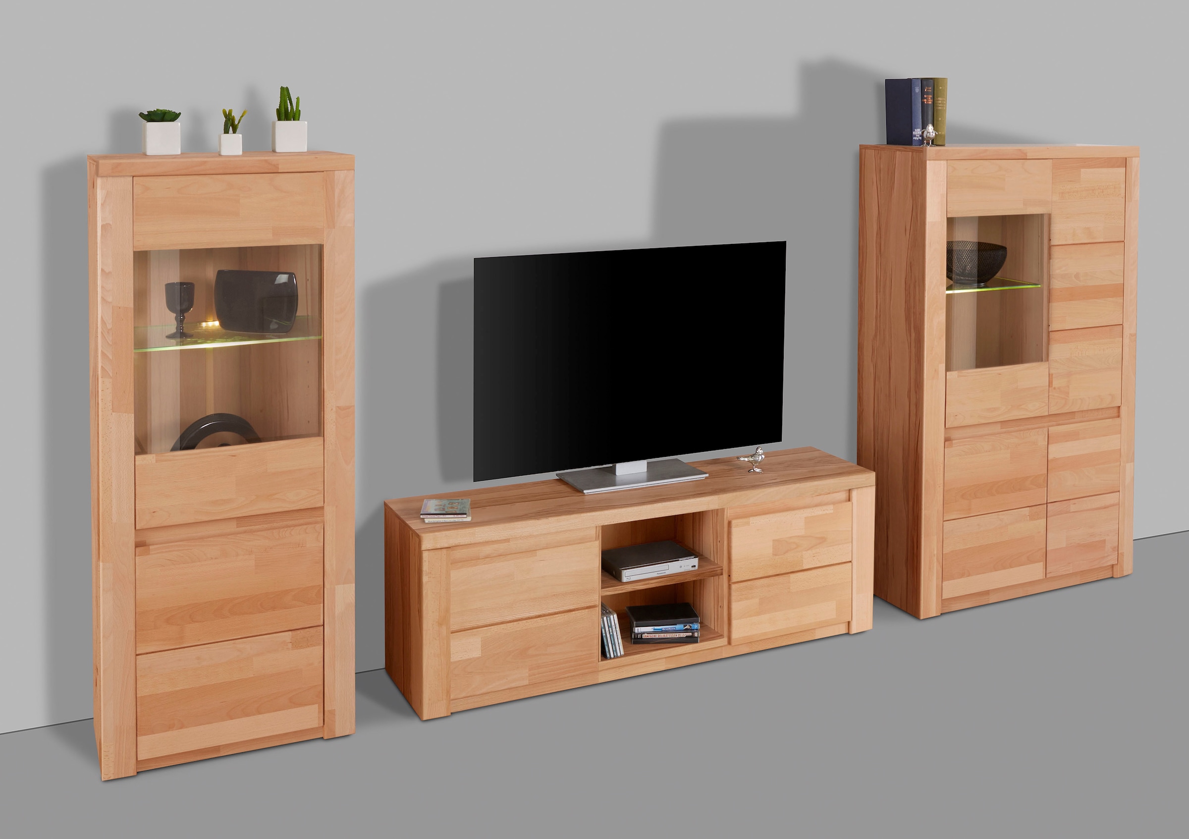 GOODproduct Wohnwand »Burani« Set, 3 Stk. tlg.