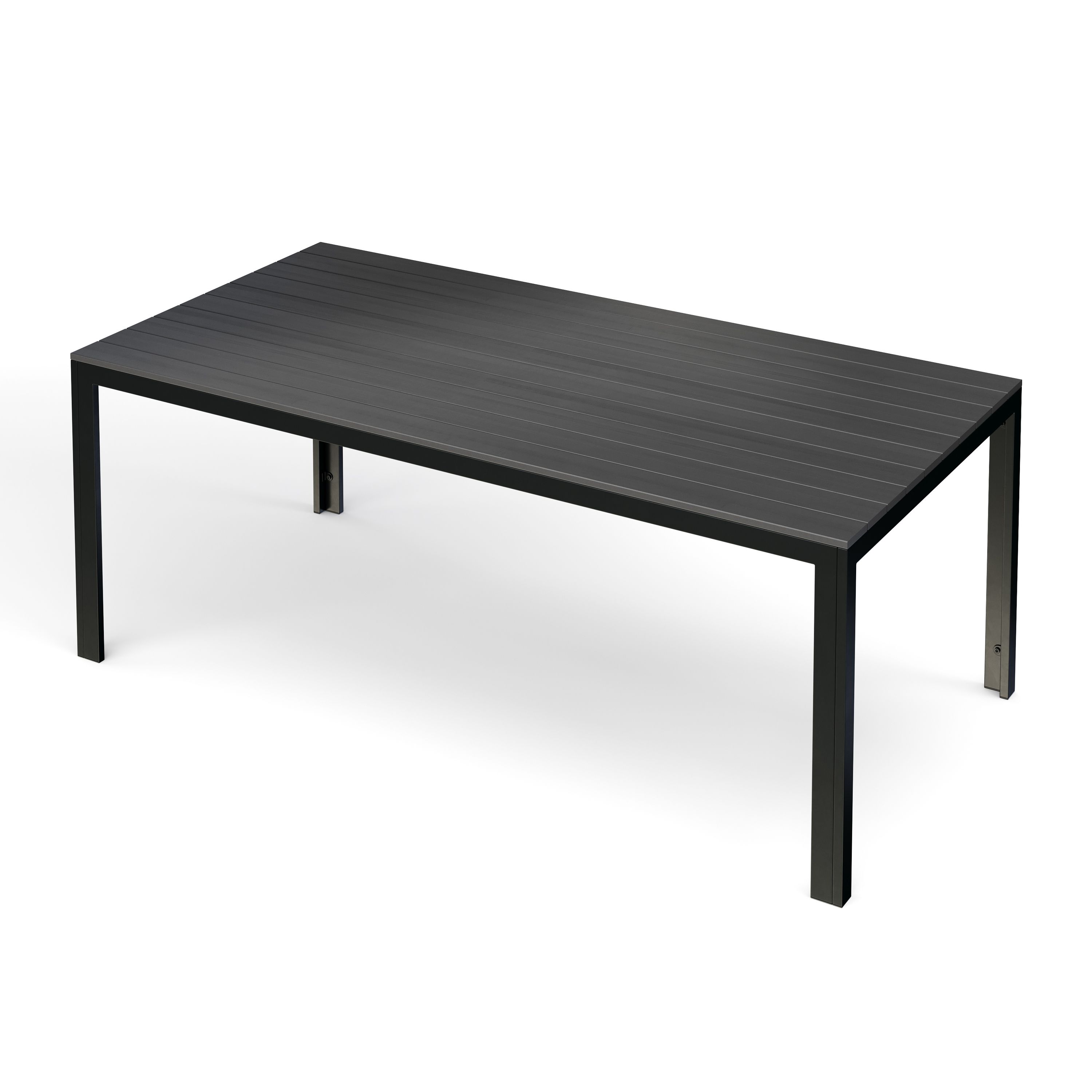 Gartentisch KAVO 200 x 100 cm anthrazit/schwarz