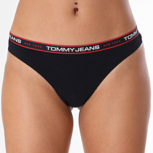 Lot De 3 Strings Femme 4709 Blanc Rouge Bleu Marine