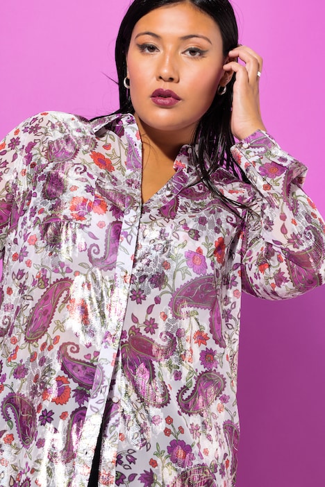 Hemdbluse, Boxy Shape, Paisleyprint
