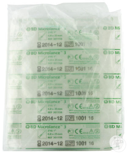 BD Microlance 3 Aiguille 21G 1 RB 0,8x25mm Vert 10 Pièces