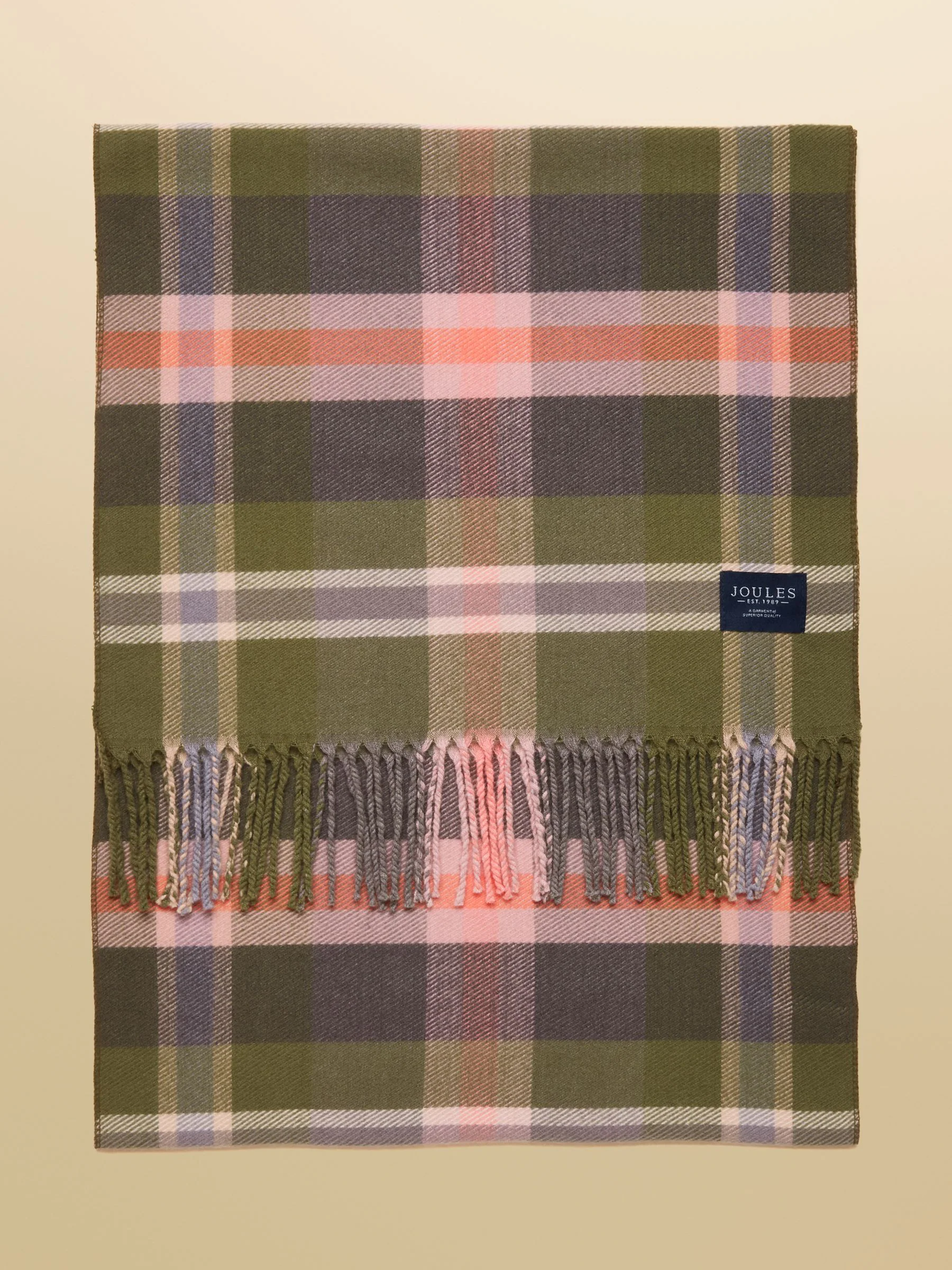 Groen en roze - Joules Langtree Large Scarf