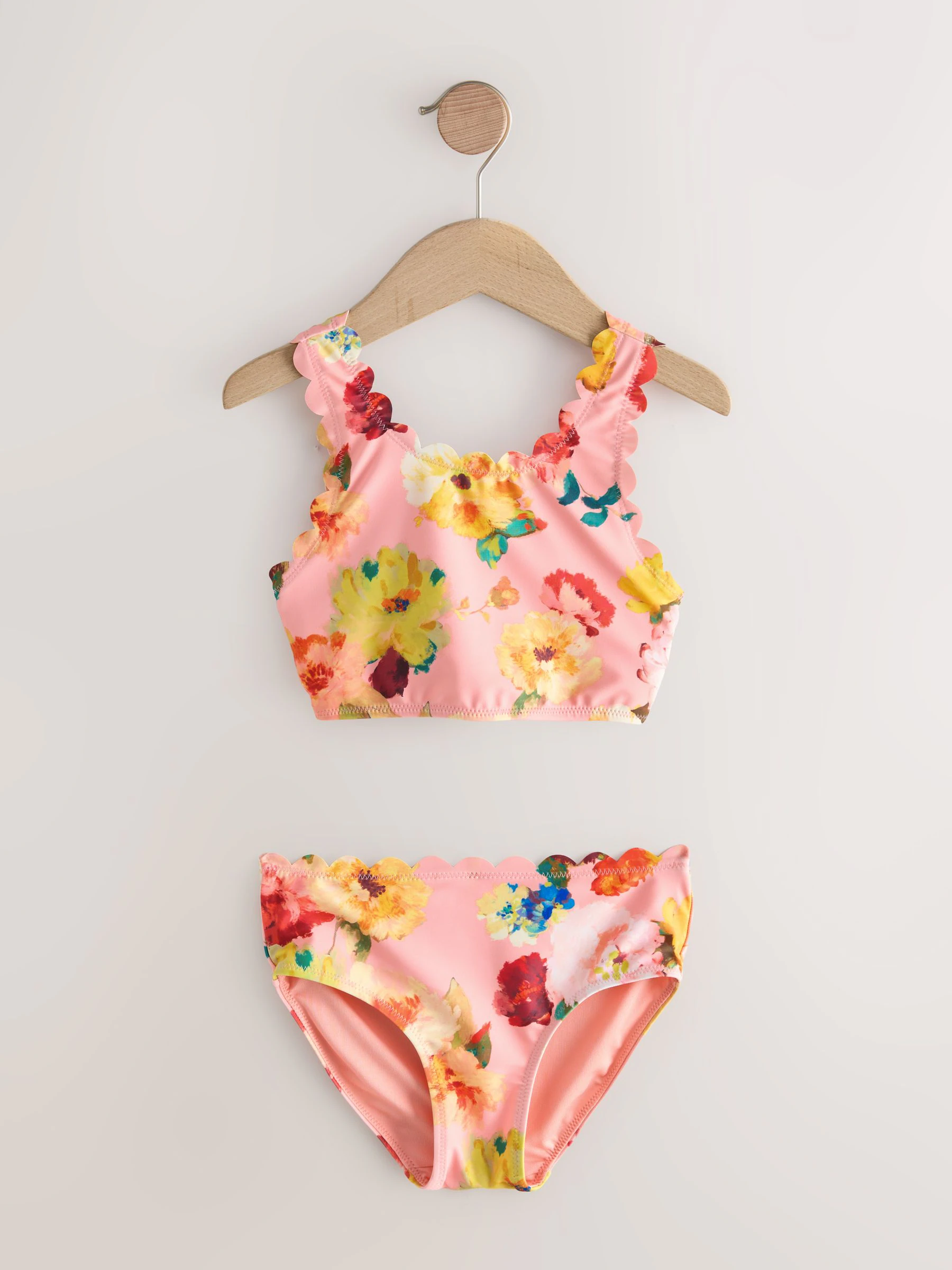 Roze - Floral Scallop Bikini (3-16yrs)