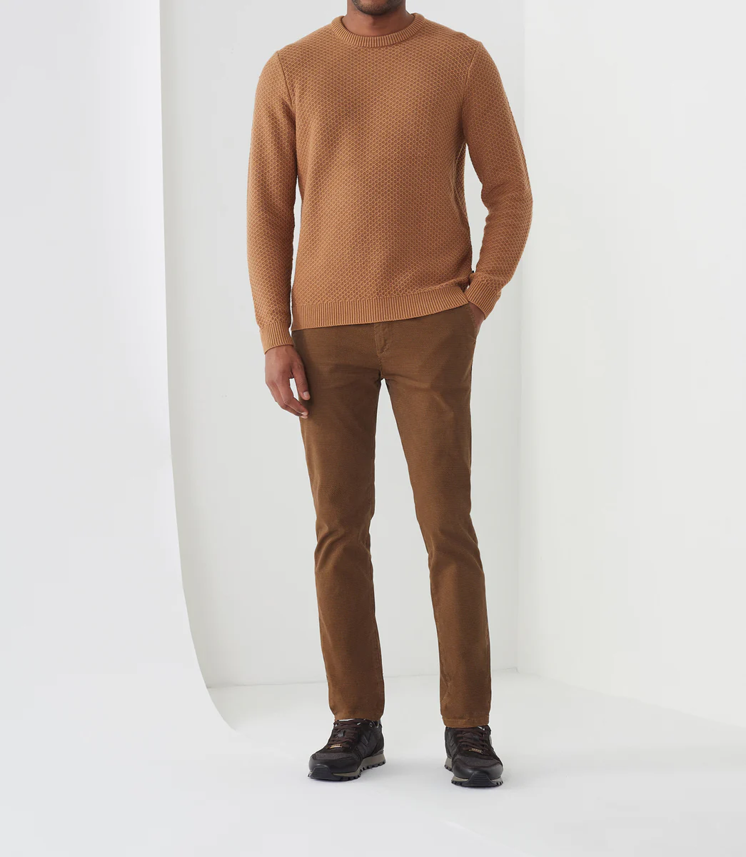 Pull col rond camel 