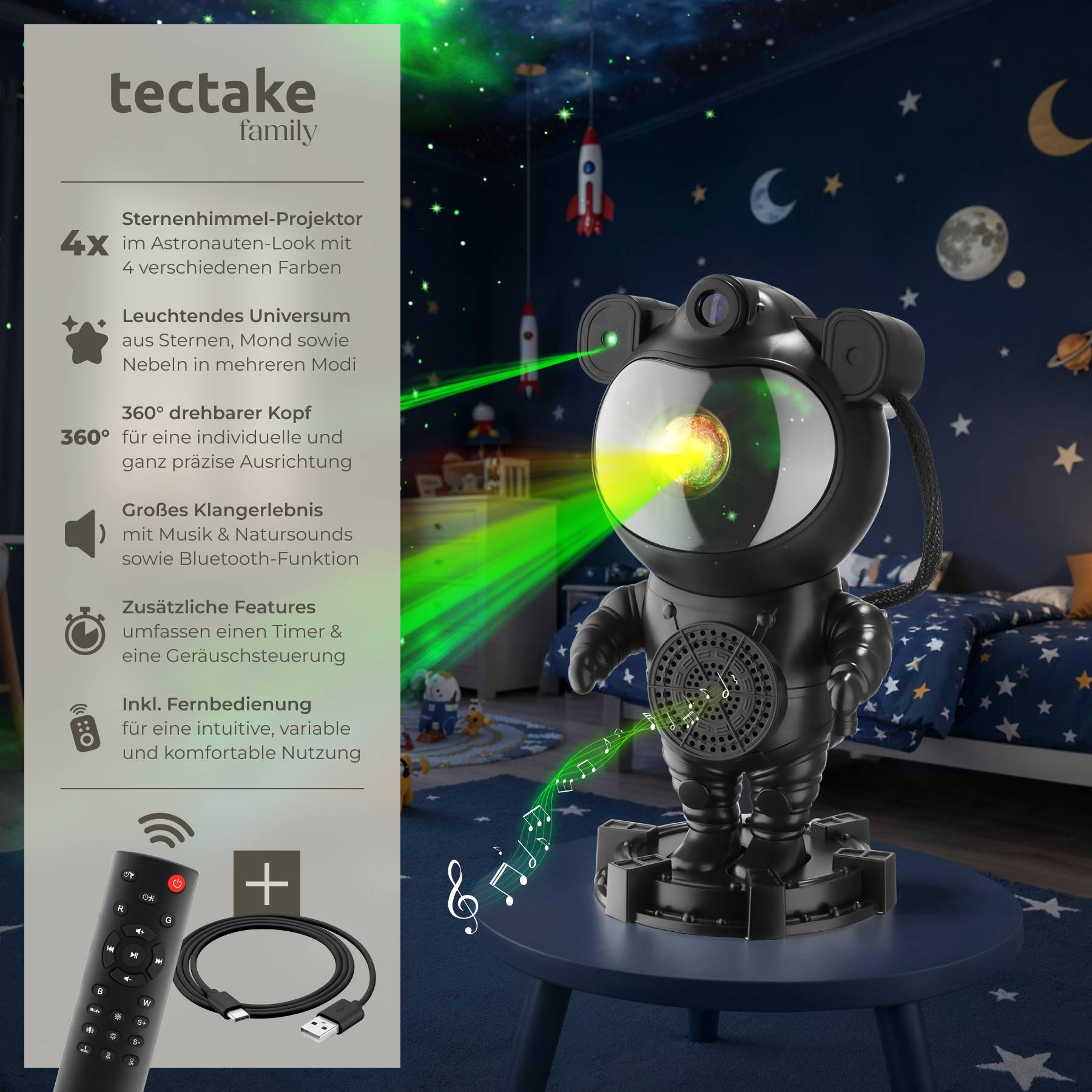 LED-Sternenhimmel-Projektor Astronaut