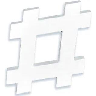Hashtag 20,5cm - Blanc