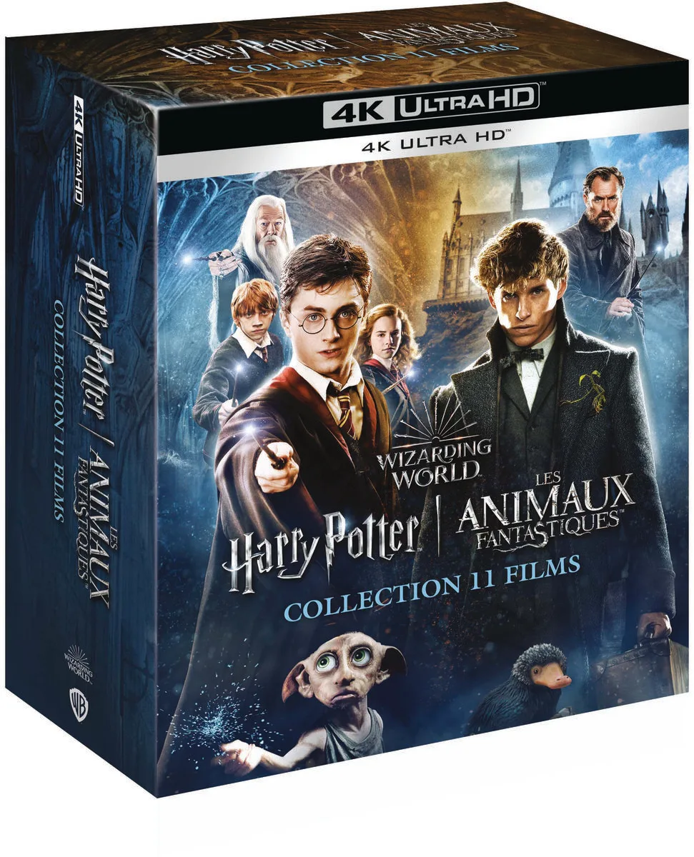Coffret Wizarding World : Harry Potter 1 à 8   Les Animaux fantastiques 1 à 3 Disques Blu-ray films