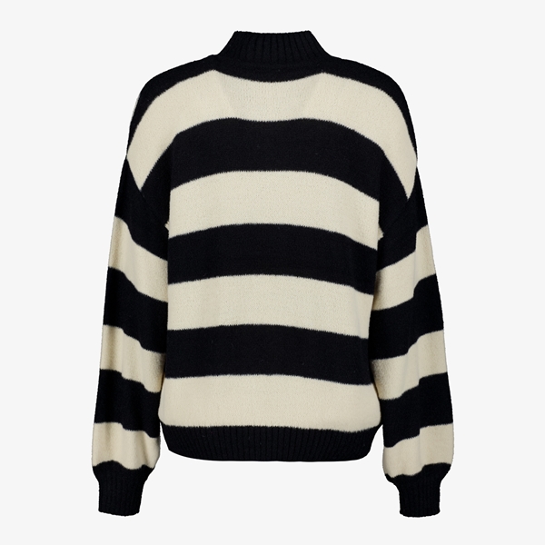 TwoDay dames trui gestreept zwart/beige