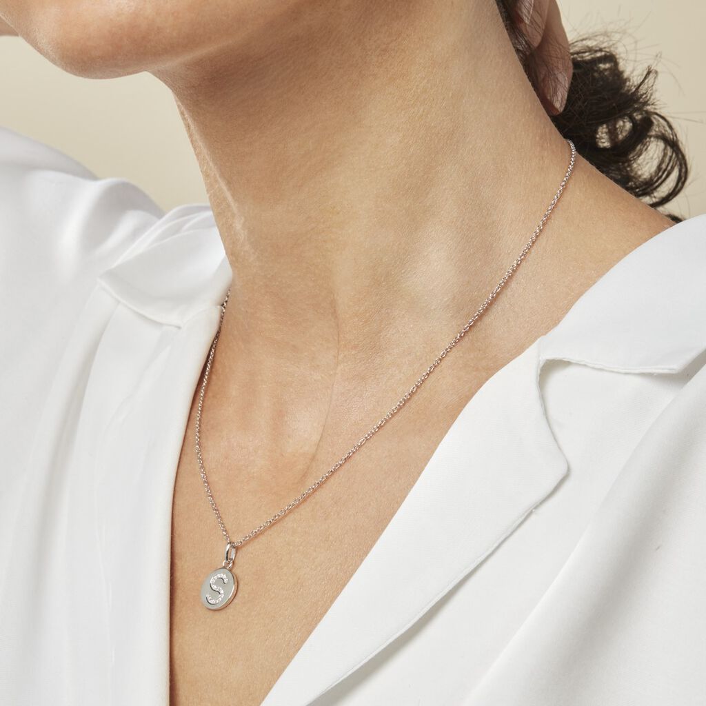 Collier Argent Eugenien Oxydes De Zirconium