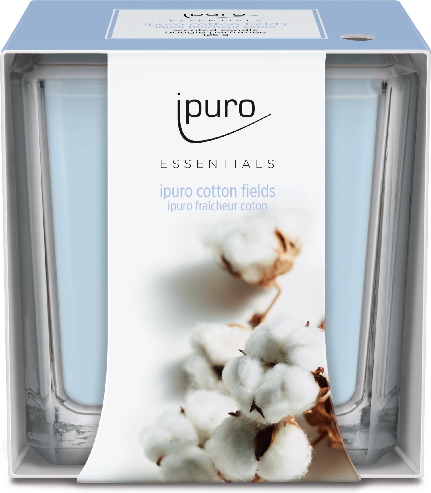 Ipuro geurkaars Essentials Cotton Fields 26 uur D 7,1 H 7 cm