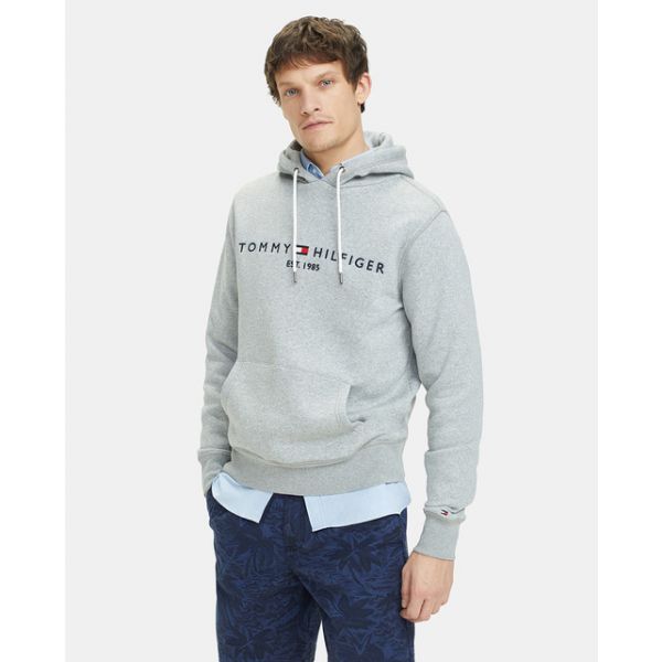 Tommy Hilfiger Hilfiger Sweat c/ Capuz Logo Cinza Mesclado - 350156346