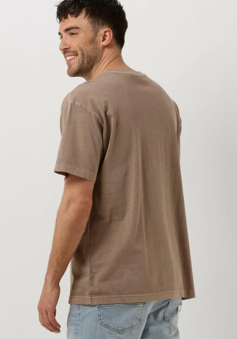 CALVIN KLEIN bruine calvin klein t-shirt monologo mineral dye tee